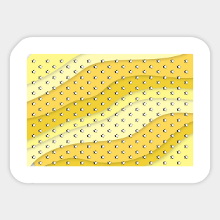 Yellow Waves Retro Aesthetic Stars / VSCO Stars Sticker